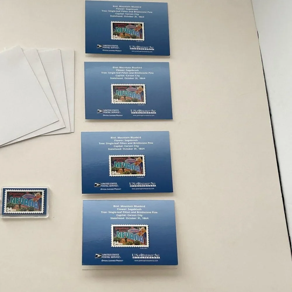Lot of 5 USPS‎ Greetings from Nevada Stamp Postcard Envelope & Keychain 34 Cent